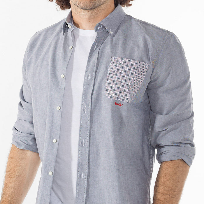 Camisa Gris Oxford